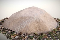 Камень укрытие Ø 140/50см коричневый, рабочий размер Ø 120/10см