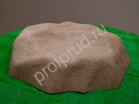 Камень укрытие Ø 120/20 см коричневый, рабочий размер Ø 100/10 см